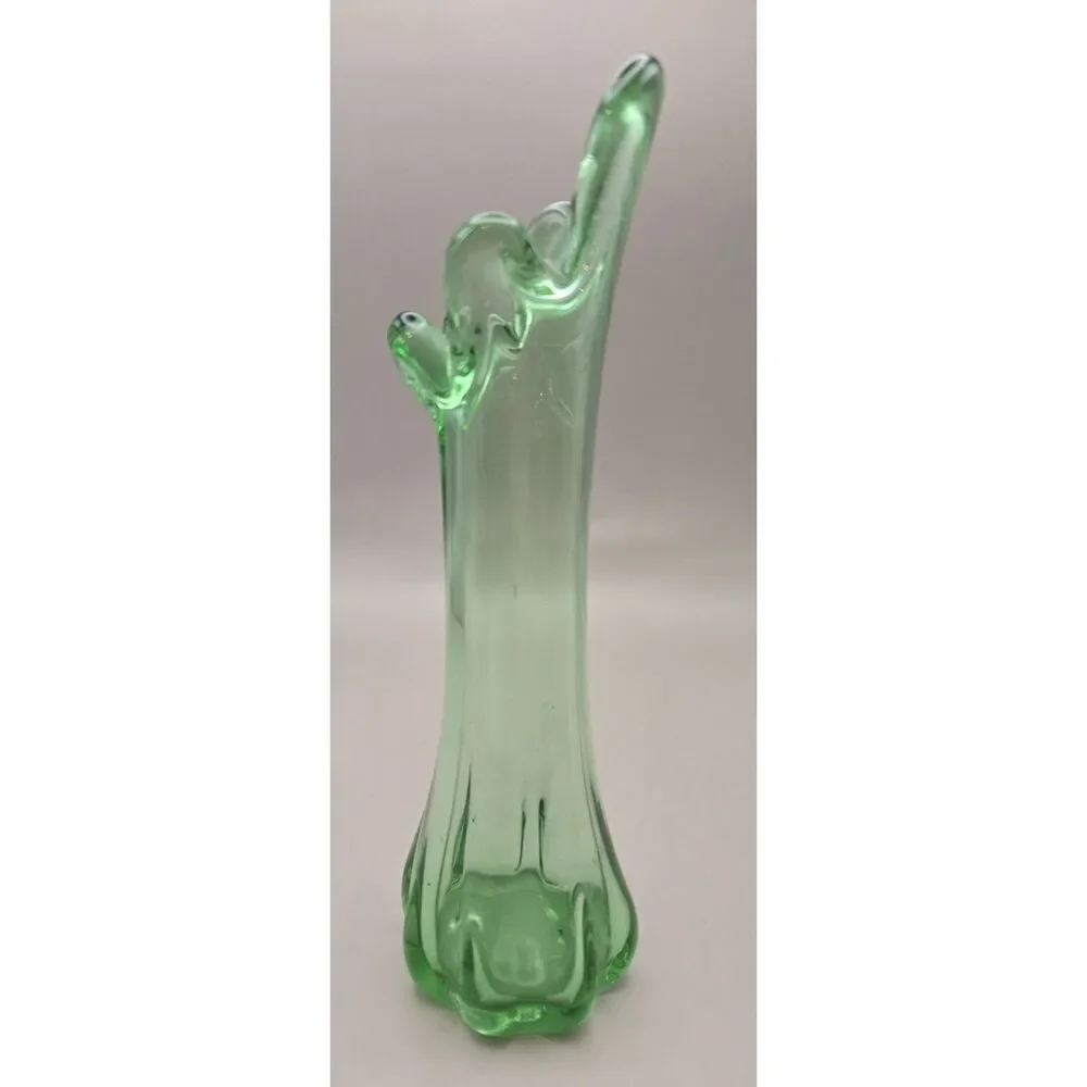 Vintage Swung Vase Green 9.5